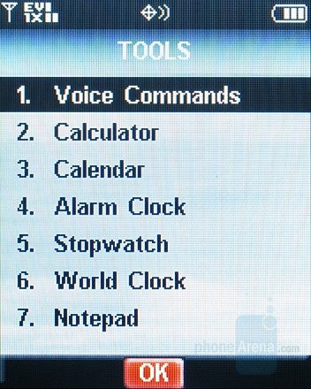 Tool Menu - Nokia 6205 Review