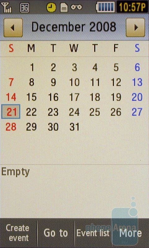 Calendar - Samsung Behold Review
