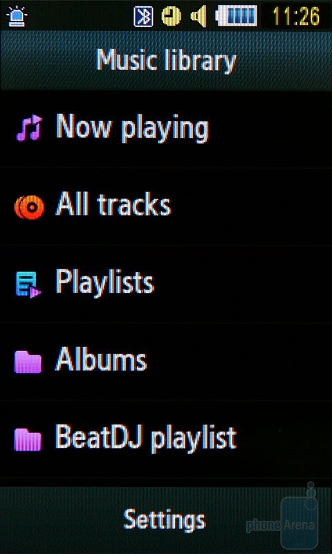 Music player interface - Samsung BEAT DJ Preview