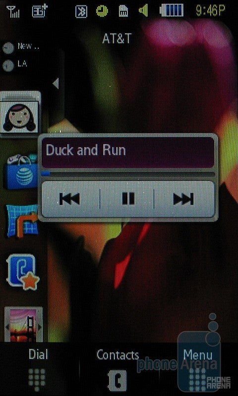 Music player widget - Samsung Impression Review