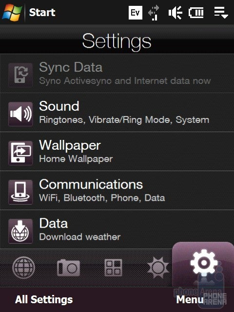 Settings - HTC Touch Diamond CDMA Review