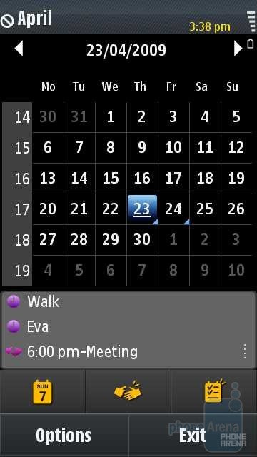 Calendar - Samsung OMNIA HD i8910 Review