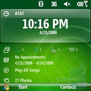 Home screen - Samsung Propel Pro i627 Review