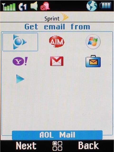The messaging menu - Motorola Stature i9 Review