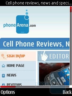 The browser of Nokia 5630 XpressMusic opens even heavy pages without issues - Nokia 5630 XpressMusic Review