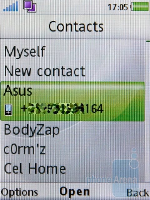 Contacts - Sony Ericsson W995 Review