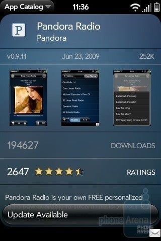 Palm Pre&#039;s Amazon MP3 store - Palm Pre and Apple iPhone 3GS: side by side