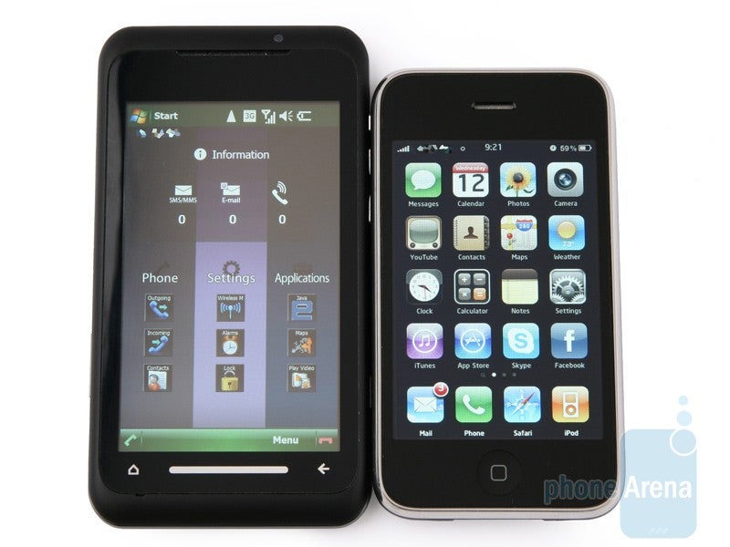Toshiba TG01 compared with Apple iPhone 3G - Toshiba TG01 Review