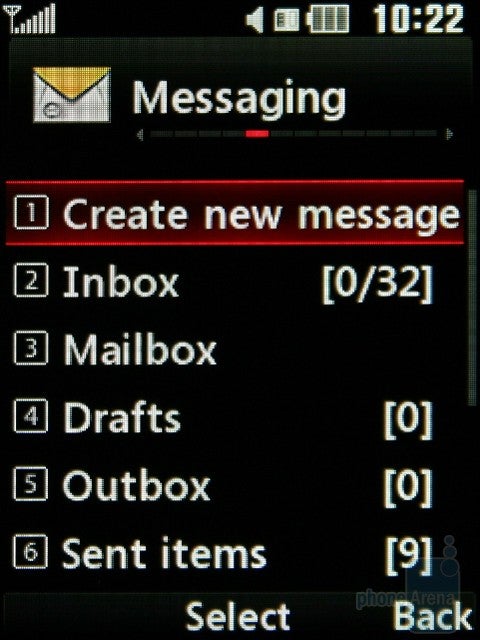 Messaging menu - The LG GM310 delivers all functions that ordinary users might need - LG GM310 Review