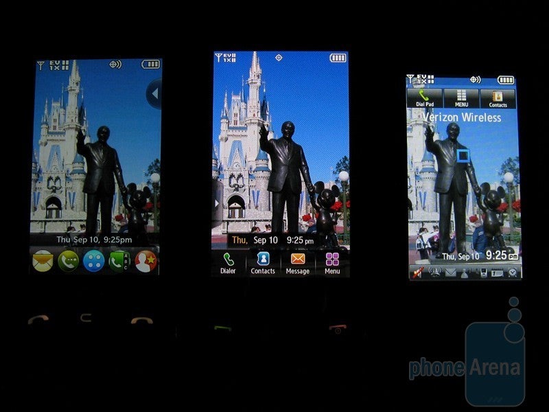 From left to right the phones are&nbsp;LG enV Touch VX1100, Samsung Rogue U960, Samsung Glyde U940 - Samsung Rogue U960 Review