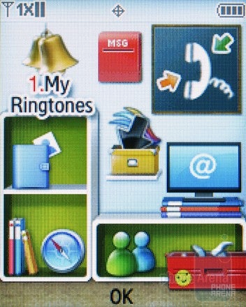 The My Place theme of the Samsung Intensity U450 - Samsung Intensity U450 Review
