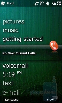Standard home screen - Acer beTouch E200 Review
