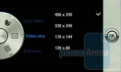 Video options - LG GM750 Preview