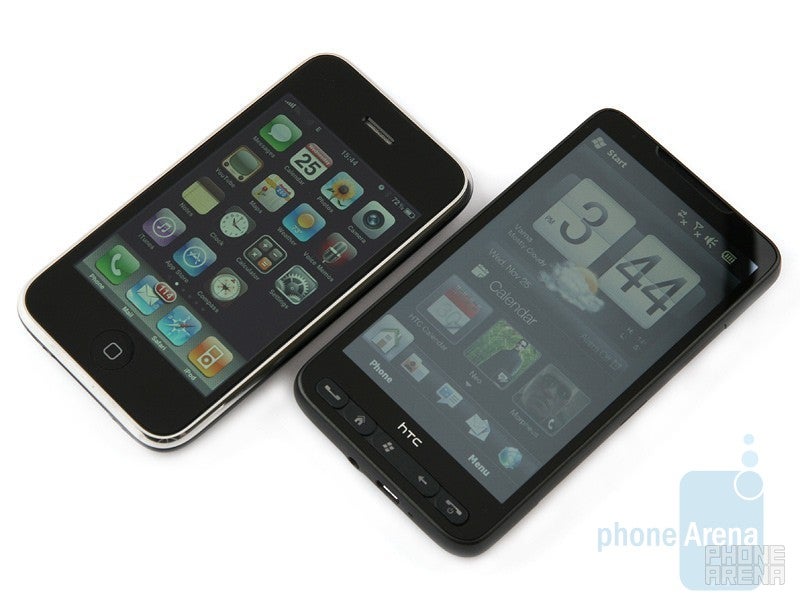 HTC HD2 and Apple iPhone 3GS: side by side