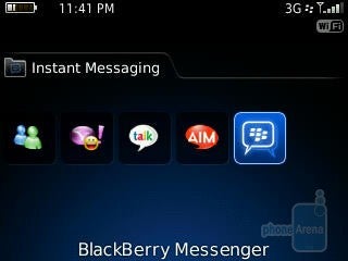 Preloaded IM clients - RIM BlackBerry Curve 8530 Review