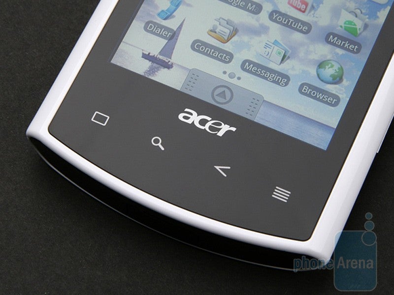 All buttons on the front side are touch-sensitive - Acer Liquid A1 Review