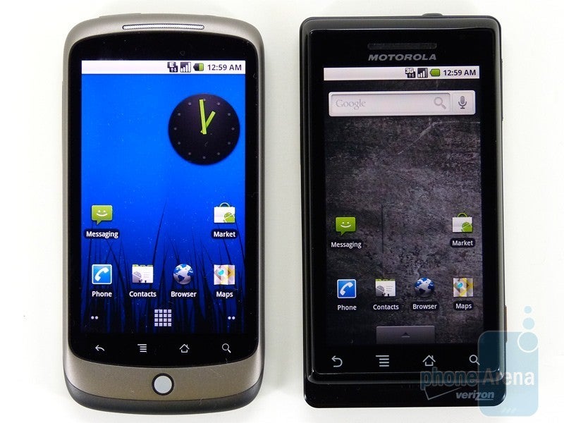 Next to Motorola DROID - Google Nexus One Review