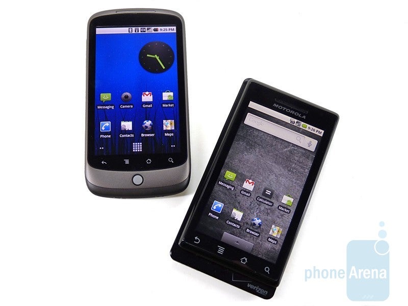 HTC Nexus One and Motorola DROID: side by side