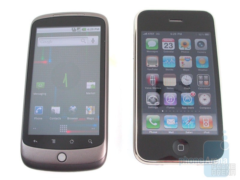 Apple iPhone 3GS and HTC Nexus One: side by side