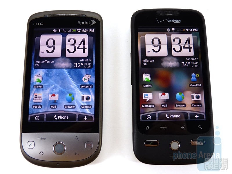 HTC Hero and HTC DROID ERIS: side by side