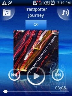 The music player - Sony Ericsson Xperia X10 mini Preview