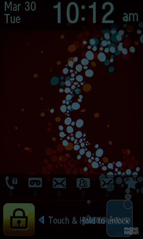 The lock screen - Samsung Sunburst A697 Review
