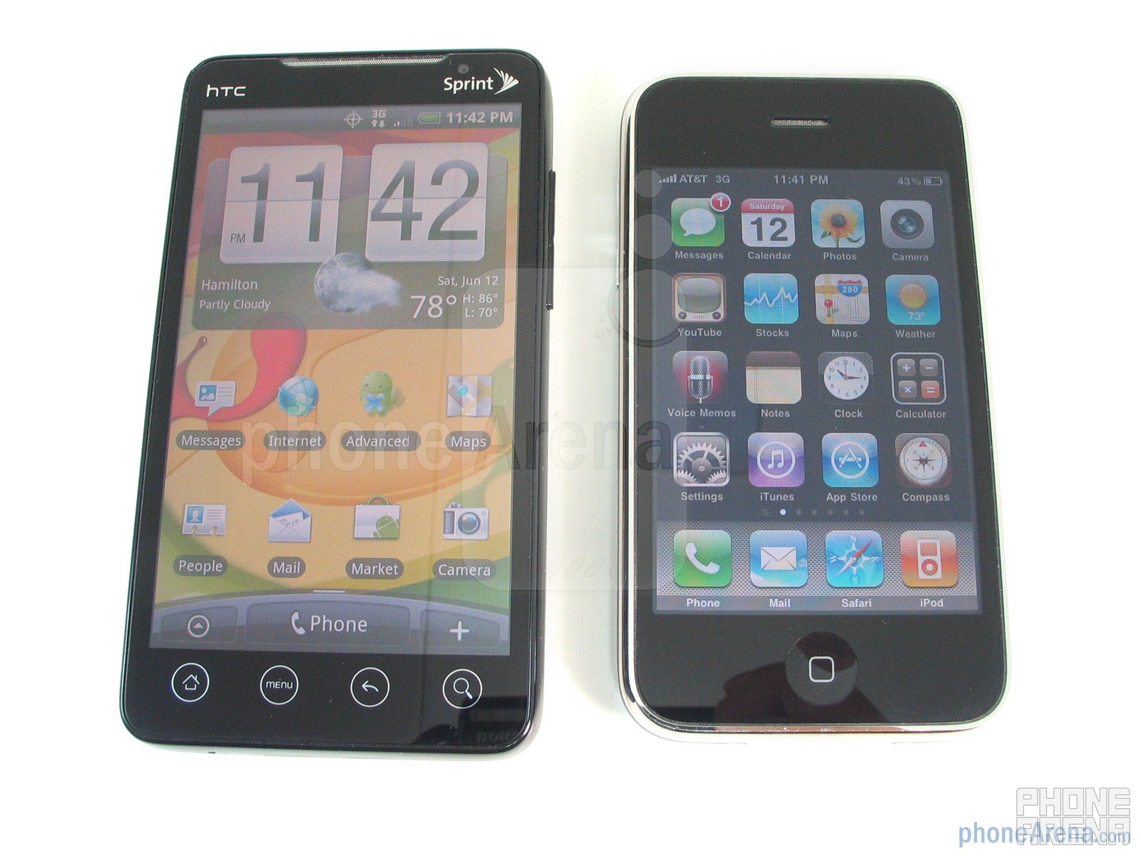 Apple iPhone 3GS and HTC EVO 4G: side by side