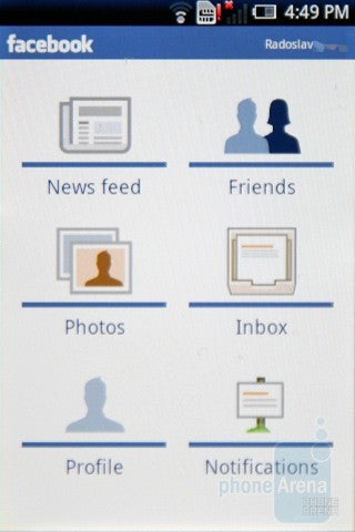 Facebook app on the Xperia X8 - Sony Ericsson Xperia X8 Preview