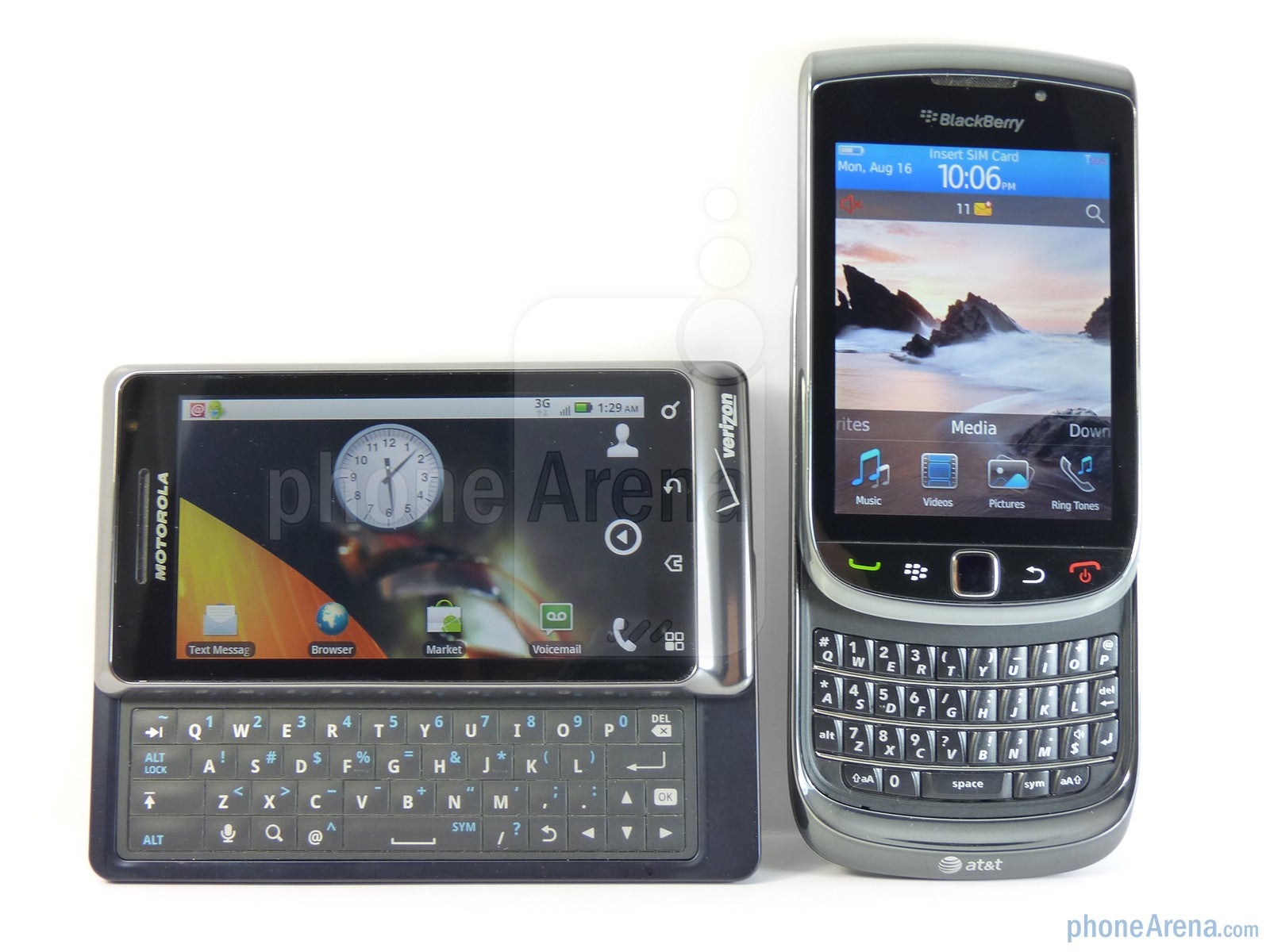 Motorola DROID 2 vs RIM BlackBerry Torch 9800