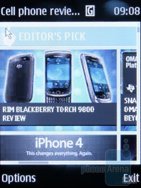 Web surfing - Nokia 7230 Review