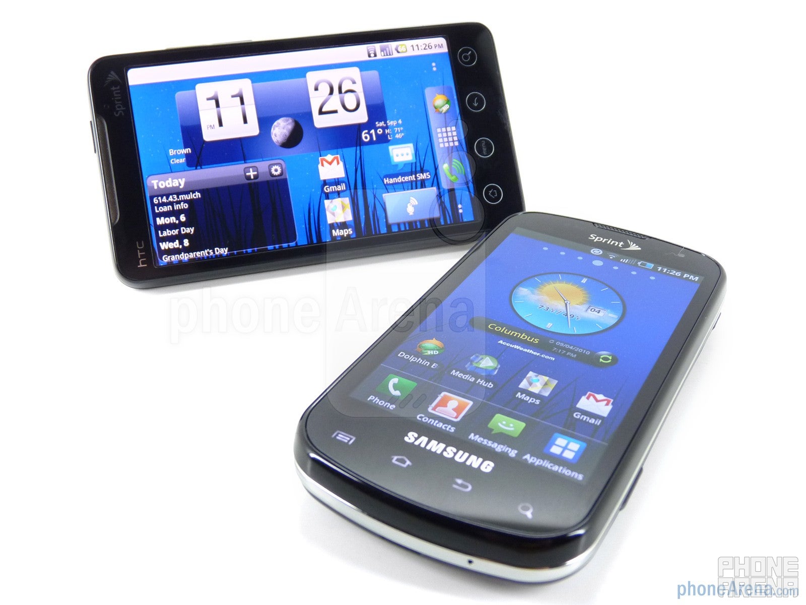 Samsung Epic 4G next to HTC EVO 4G - Samsung Epic 4G vs HTC EVO 4G