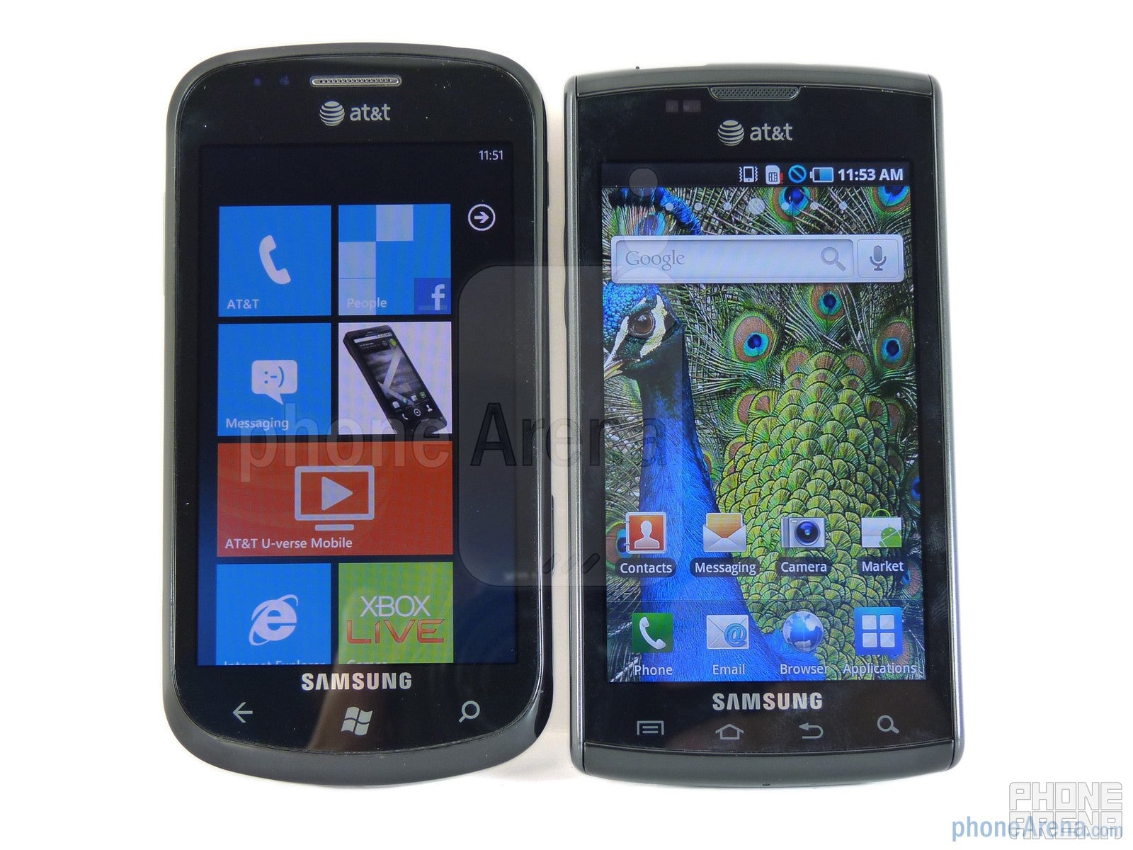 Samsung Focus vs Samsung Captivate