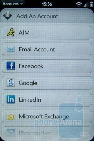 Adding accounts - Palm Pre 2 Review