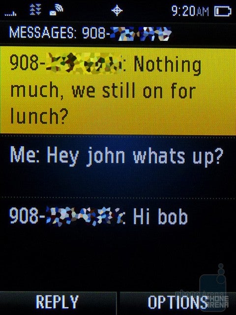 Messaging with the Sanyo Taho - Sanyo Taho Review