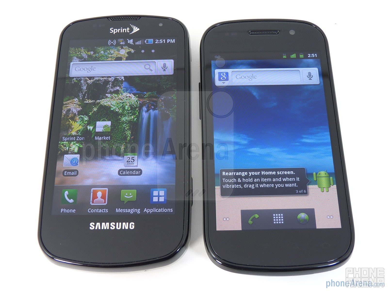 Google Nexus S vs Samsung Epic 4G