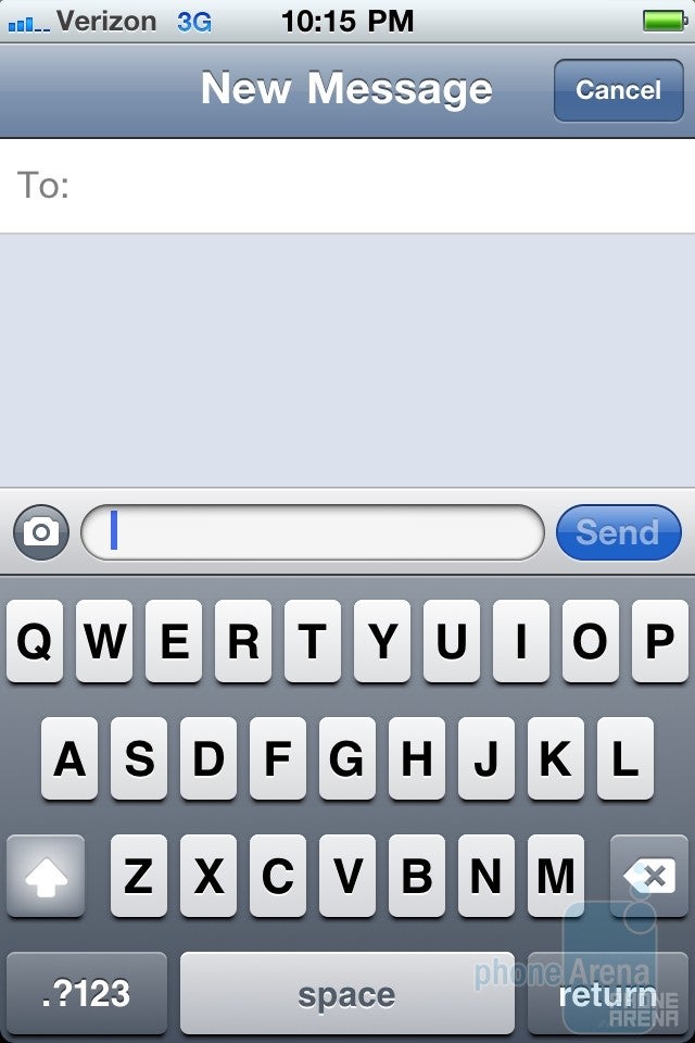 On-screen keyboard - Verizon iPhone 4 Review