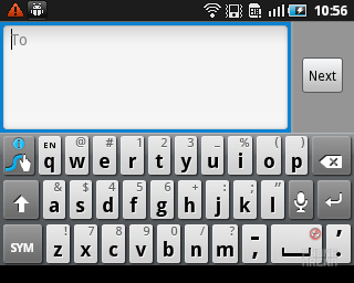 Swype keyboard - Samsung GALAXY Fit Preview