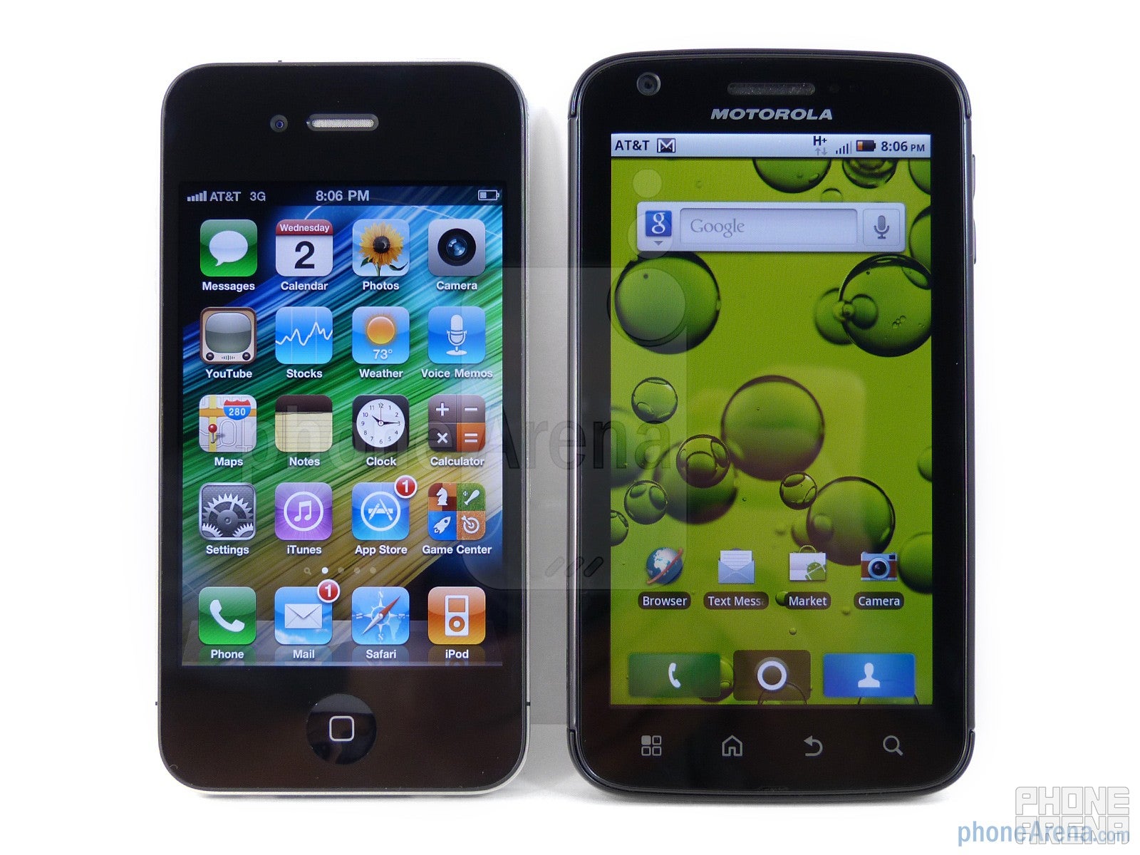 Motorola ATRIX 4G vs Apple iPhone 4