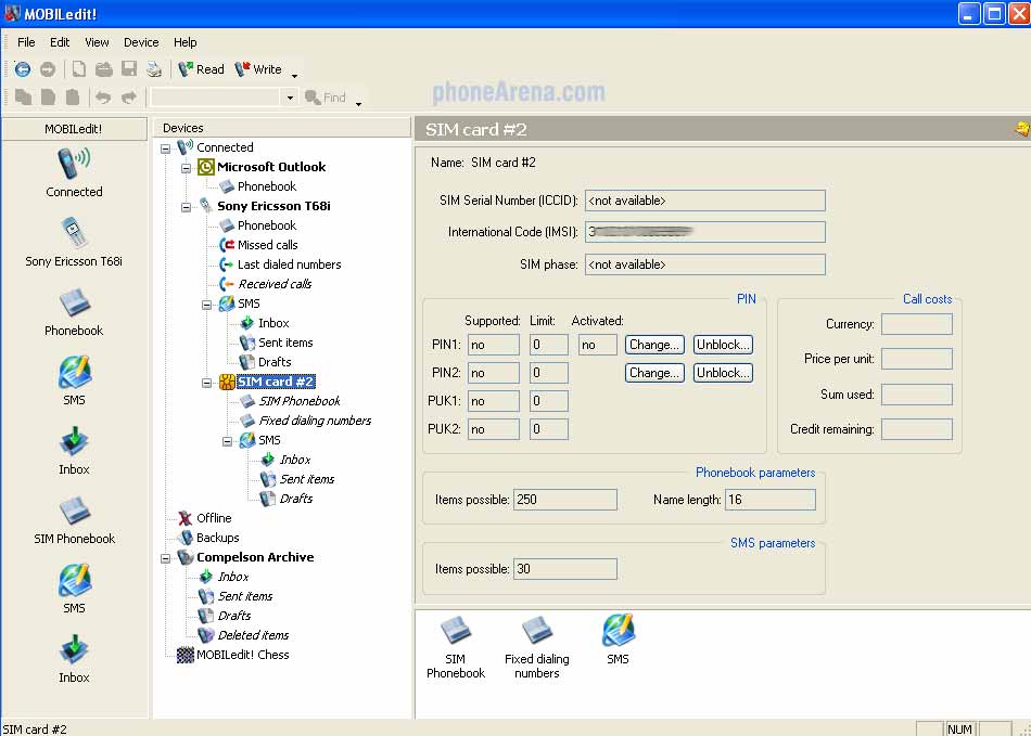 MOBILEdit! - controlling your phone from your PC