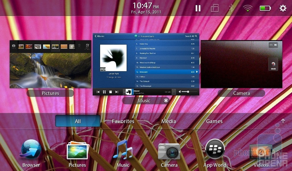 Bird’s eye view of the apps - RIM BlackBerry PlayBook Review