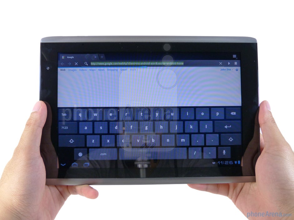 The Acer ICONIA TAB A500 utilize a brushed aluminum exterior - Acer ICONIA TAB A500 Review
