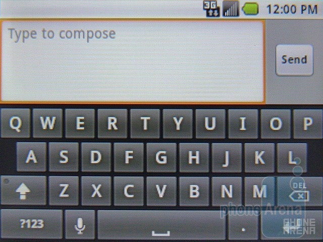 The on-screen keyboard - Samsung Replenish Review