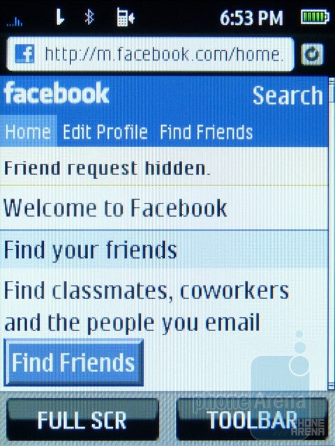Social networking - Samsung Trender Review