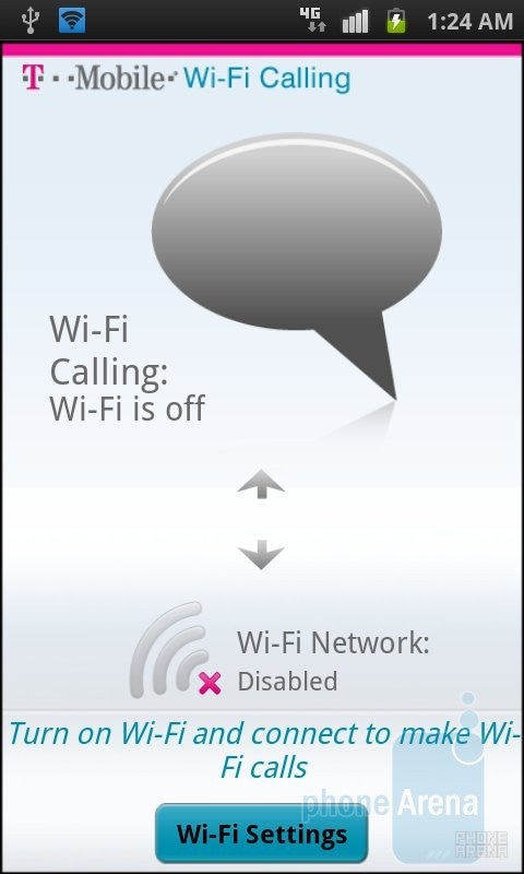 The Wi-Fi Calling app - Samsung Exhibit 4G Review