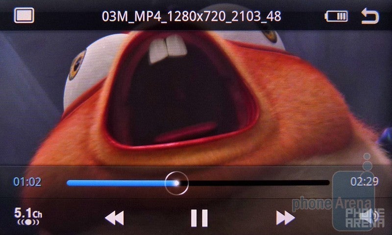 Video playback - Samsung Exhibit 4G Review