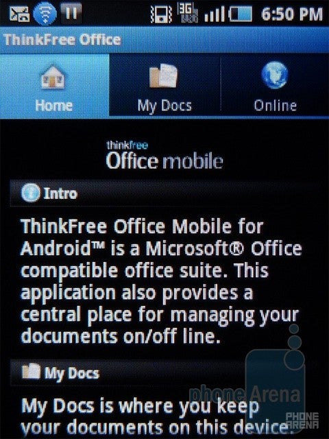 ThinkFree Office - Samsung Dart Review