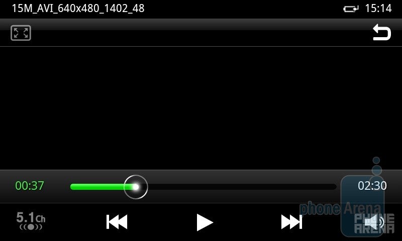 Video player - Samsung Galaxy R Preview