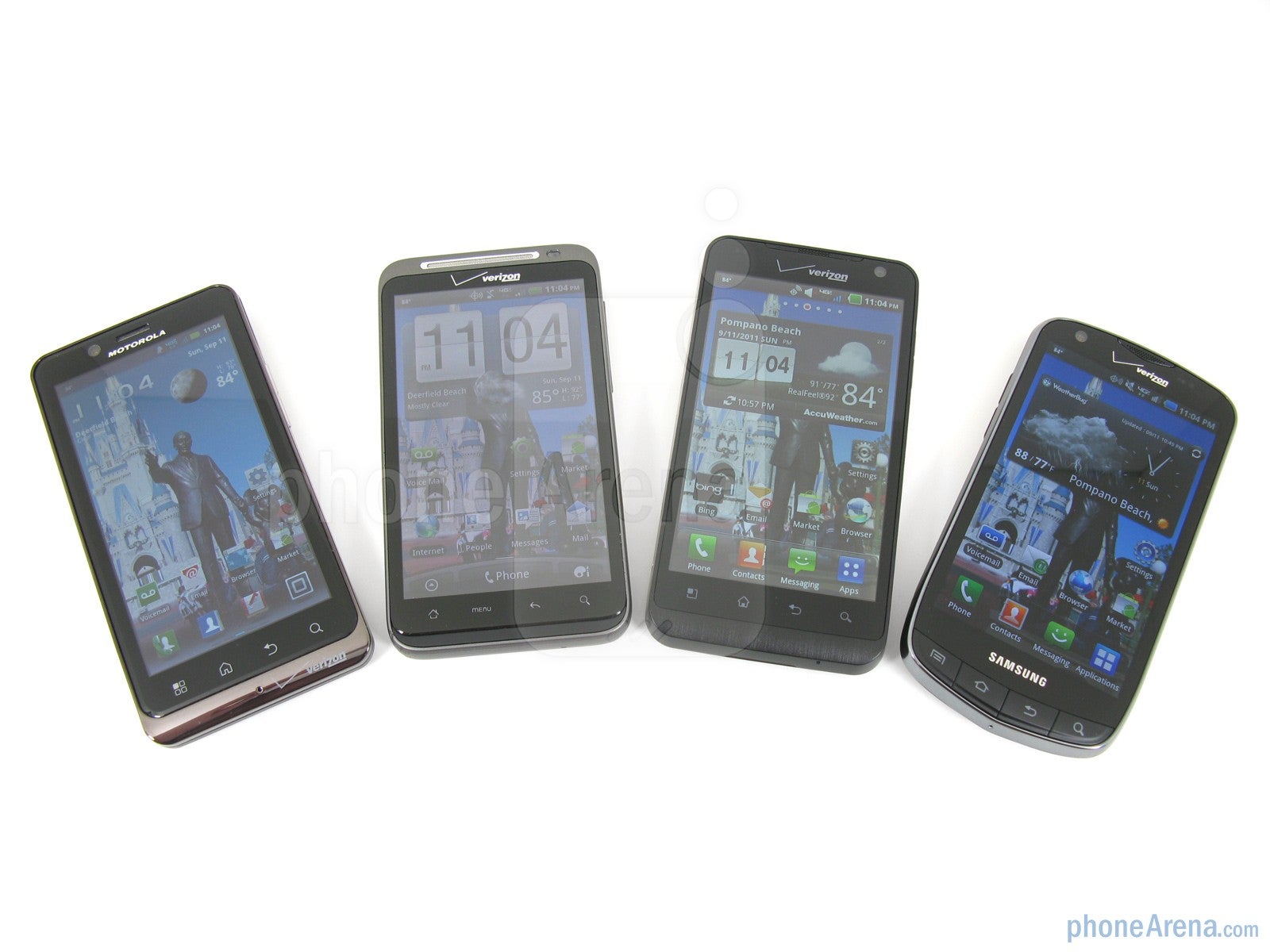 Motorola DROID BIONIC vs HTC ThunderBolt vs Samsung Droid Charge vs LG Revolution
