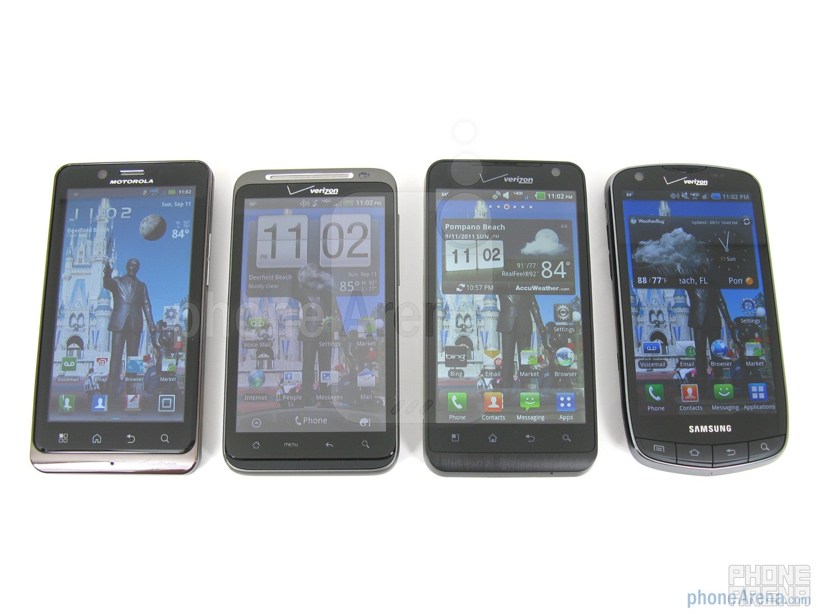 Motorola DROID BIONIC vs HTC ThunderBolt vs Samsung Droid Charge vs LG Revolution