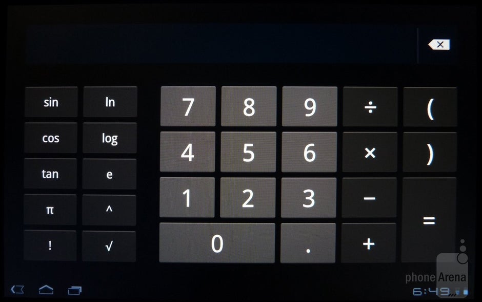 Calculator - The desk clock app has a slight minimalistic and Metro-ish appearance - Sony Tablet S Review